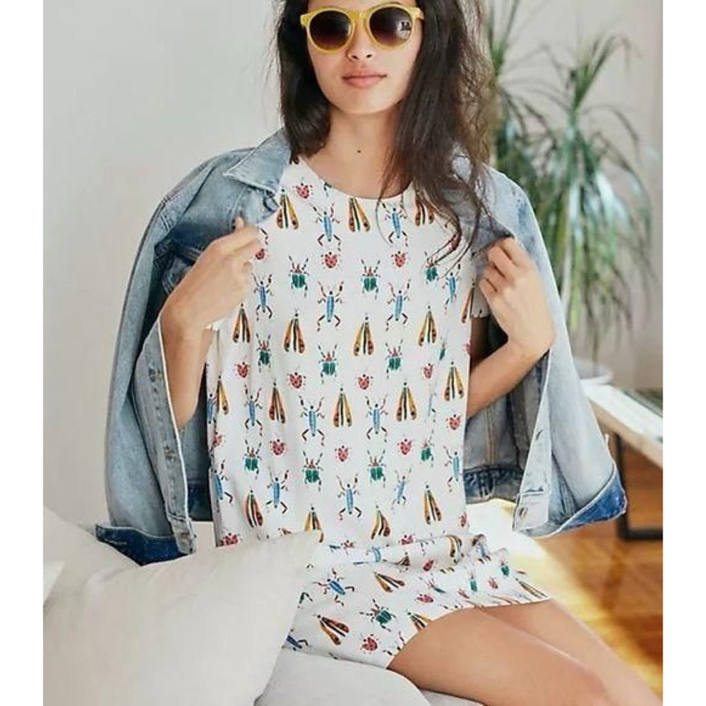 Stylish White Patterned Dress